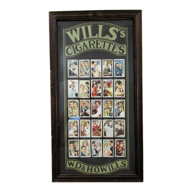 Antique Framed Will's Cigarettes Cards W.D. & H.O. Wills Circa 1900 For Sale