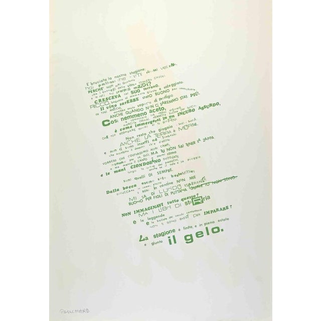 Offset and screen print realized by Pouchard in 1970s. Hand signed. Very good condition. This piece is attributed to the...