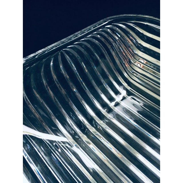 XL Mid-Century Czech Modern Crystal Art Glass Bowl, 1960s For Sale - Image 8 of 13