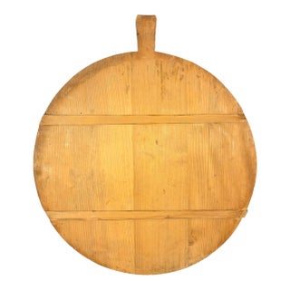 French Round Bread Board or Dough Board For Sale