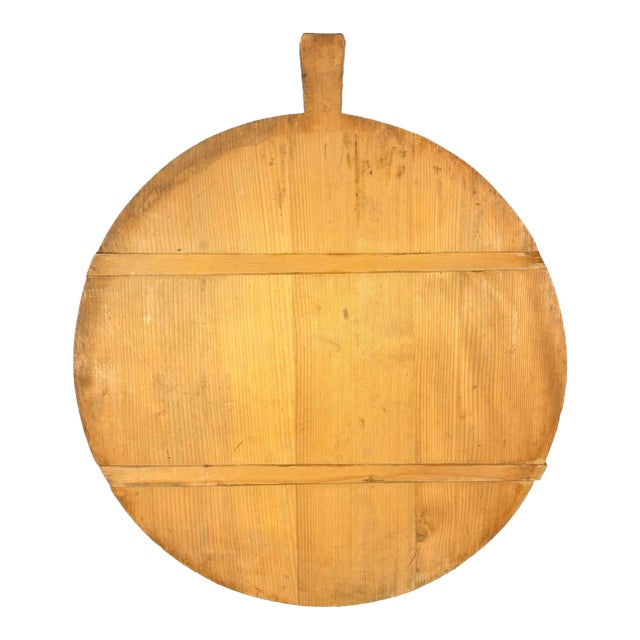 French Round Bread Board or Dough Board For Sale