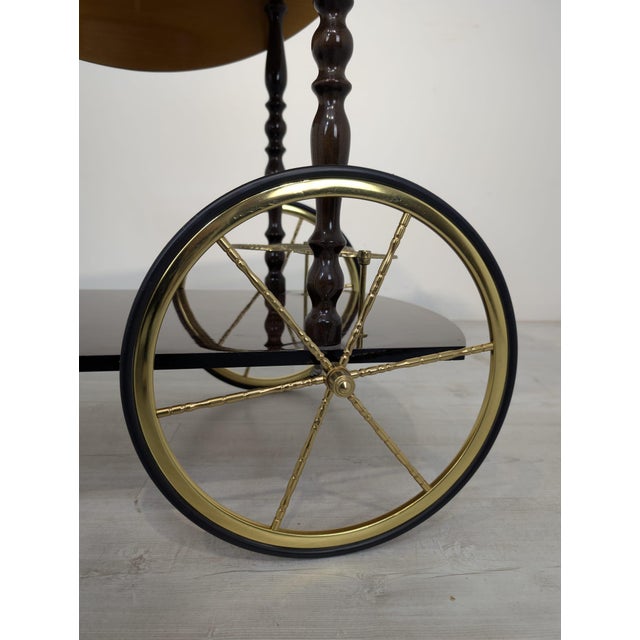 Italian Mobile Bar Cart Table, 1960s For Sale - Image 10 of 17