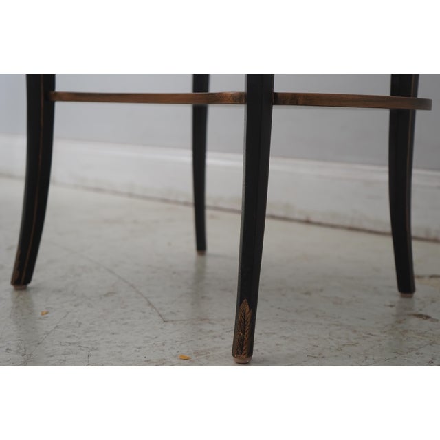 Paint Maitland Smith 1 Drawer Paint Decorated French Occasional Table For Sale - Image 7 of 17