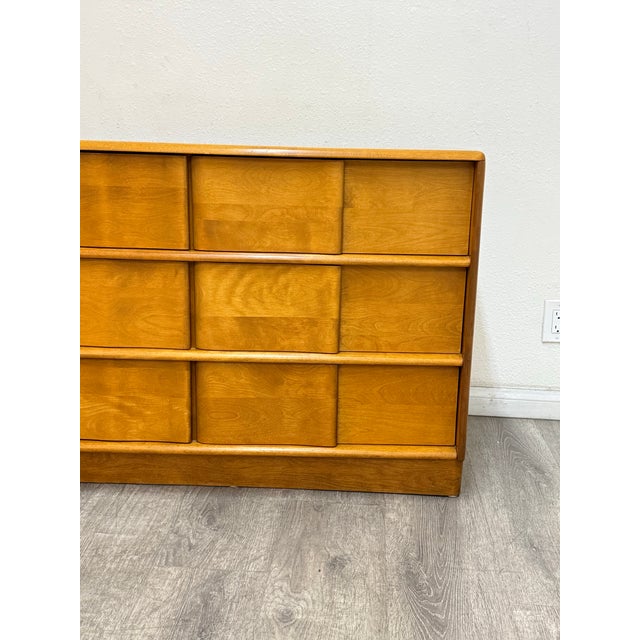 Heywood Wakefield 9 Drawer Dresser For Sale - Image 9 of 11