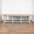 19th century Hungarian worktable, crafted in pine. The base retains its original light blue painted finish, now naturally...