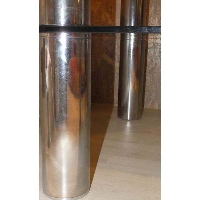 Italian Table in Crystal and Steel by Marco Zanuso for Zanotta, 1960s For Sale - Image 10 of 18