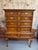 Brown Drexel Tall Boy Dresser, Walnut, Hollywood Regency Style, USA, 1970 For Sale - Image 8 of 14