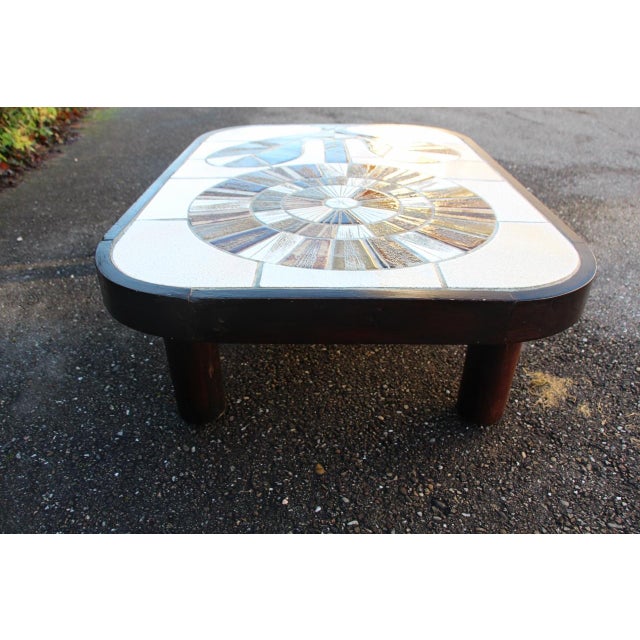 Wood Fleur Coffee Table by Roger Capron, 1960s For Sale - Image 7 of 10