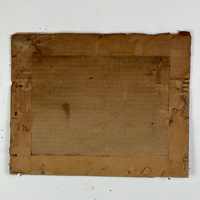 Vintage Original Outsider Folk Art Black Americana Painting on Paper Depicting Family at Home For Sale In New York - Image 6 of 6