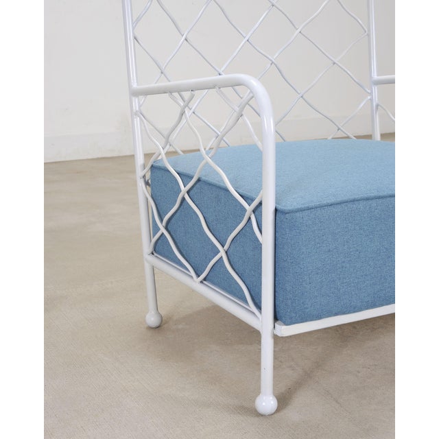 Metal Pair of Midcentury French Iron Lounge Chairs After Royere For Sale - Image 7 of 18