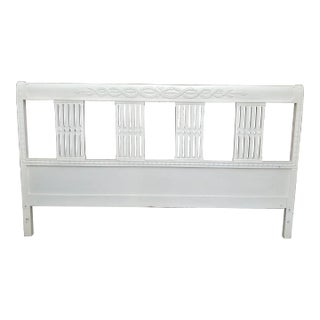 1980s Hotel Carlyle Nyc King Painted White Headboard For Sale