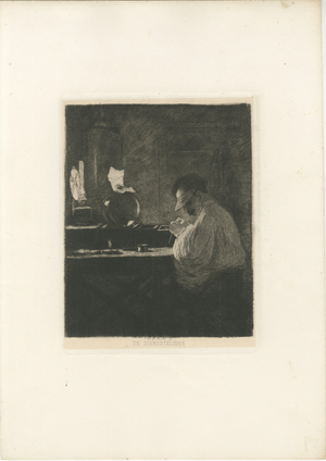 C.L. Dake, The Diamond Cleaver, 1888, Amsterdam Diamond Industry Etching