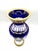 Baluster Vase Thistle in Cobalt Blue Crystal and 24-Carat Gold from Saint Louis For Sale - Image 3 of 10