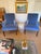 Pair of Blue Velvet Arm Chairs For Sale - Image 4 of 10