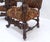Pair Gothic Oversized Heavily Carved Walnut Arm Chairs Tall Back Thrones MINT!