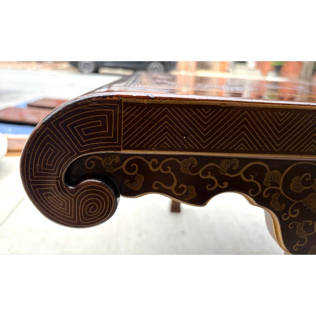 Chinoiserie Drexel Heritage Mid-Century Vintage Chinoiserie Dining Table For Sale - Image 3 of 11