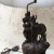 Wood Large Black Forest Lamp Mountain Goats, circa 1880 For Sale - Image 7 of 8