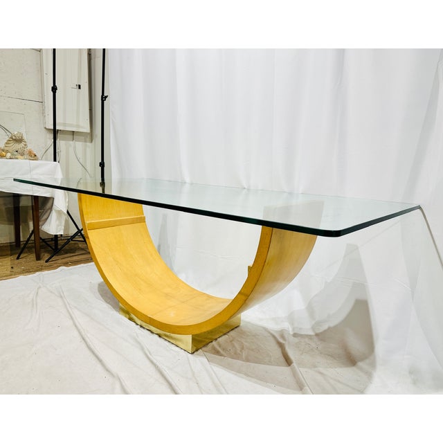 Vintage Modern Art Deco Glass Top Table For Sale In Raleigh - Image 6 of 6