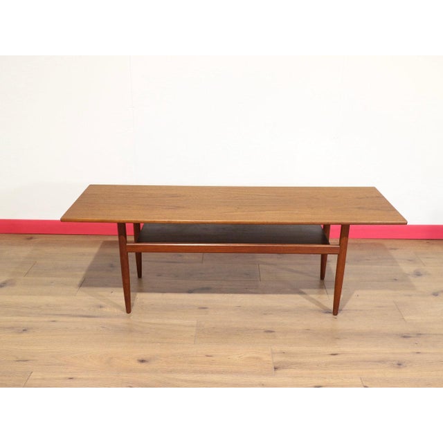 Mid Century Modern Vintage Teak Coffee Table Danish Style For Sale In Greensboro - Image 6 of 14