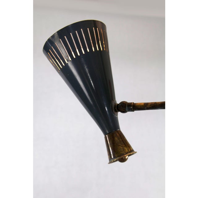 Black Italian Floor Lamp with Lacquered Aluminum, 1950s For Sale - Image 8 of 18
