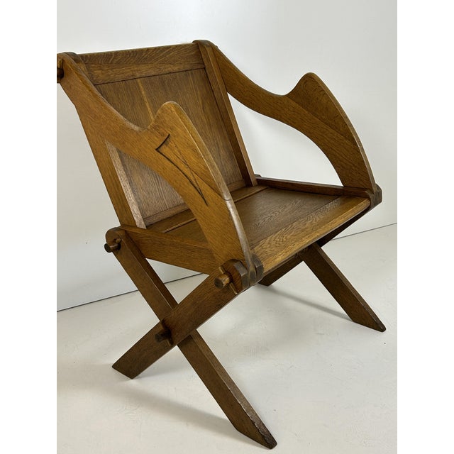 Glastonbury Art & Craft Armchair, England, 1890 For Sale - Image 6 of 10