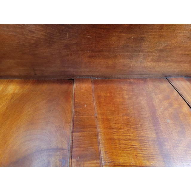 Antique Armoire / Wardrobe English Oak With Beveled Mirror Doors For Sale - Image 16 of 18
