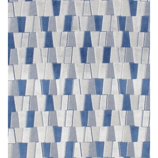 The House of Scalamandré Facets Fabric, Sapphire For Sale