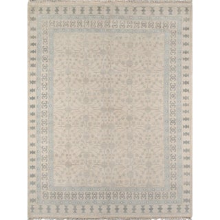 Erin Gates Concord Sudbury Ivory Hand Knotted Wool Area Rug 2' X 3' For Sale