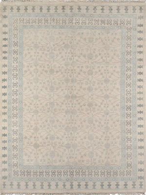 Erin Gates Concord Sudbury Ivory Hand Knotted Wool Area Rug 2' X 3'