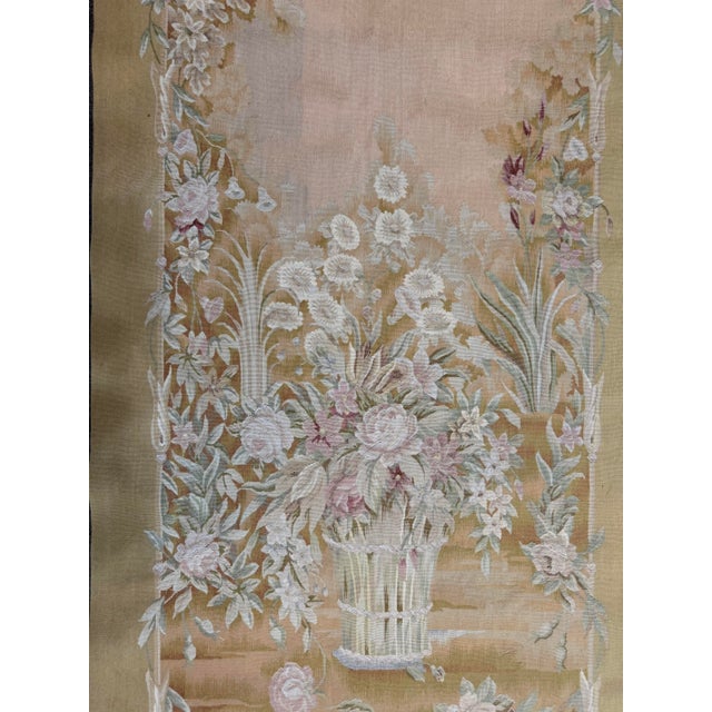 French Vintage French Floral Tapestry Runner, Circa 2000 For Sale - Image 3 of 8