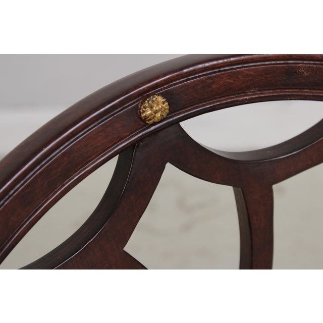 Set of 8 Spiral Back Adams Style Dining Room Chairs For Sale - Image 9 of 18