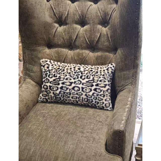 Hollywood Regency Leopard-Print Soft Lumbar Pillow 30" X 50" For Sale - Image 3 of 6