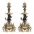 Pair of 19th Century Continental Brass and Bronze Andirons For Sale