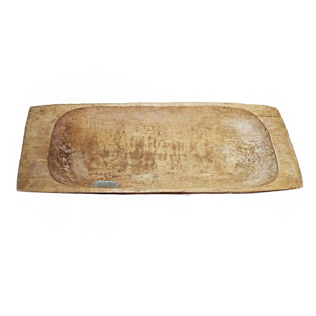 Vintage Tanzanian Hand-Carved Wooden Trough, Tribal Style, 1940 For Sale - Image 13 of 14