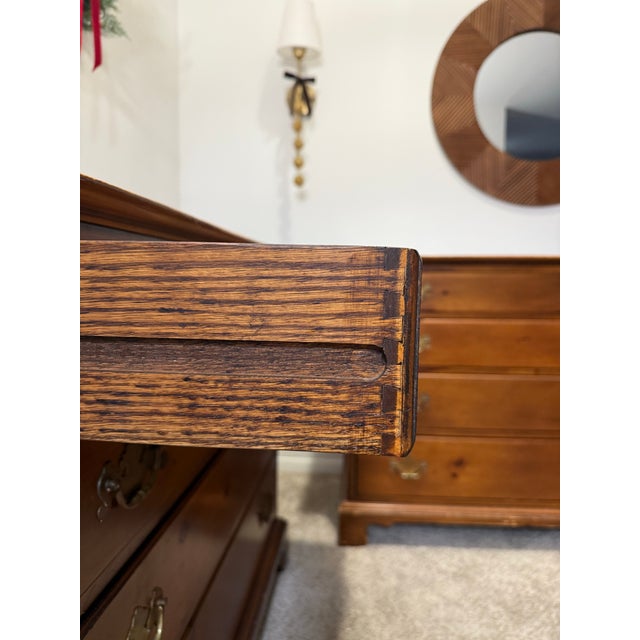 Pair of Pine Shop Originals Solid Pine Chippendale Dressers – Michigan Made (1970s) For Sale - Image 6 of 12