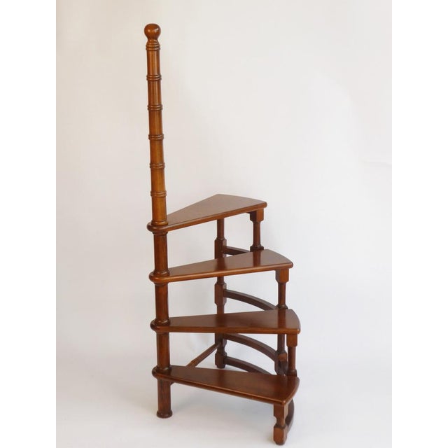 Victorian Wooden Library Stairs For Sale - Image 3 of 8
