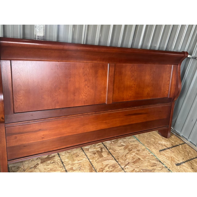 Thomasville Impressions Collection Martinique / Louis Philippe Wooden Sleigh Bed Frame For Sale In Phoenix - Image 6 of 17