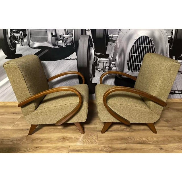 Set of Art Deco Armchairs by Jindřich Halabala for Up Závody, 1930s For Sale - Image 12 of 16