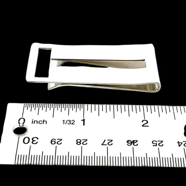 Late 20th Century Tiffany & Co Estate Large "T" Money Clip Sterling Silver For Sale - Image 5 of 13