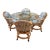 Vintage Lane Ventura Glass Top Table and 4 Chairs For Sale
