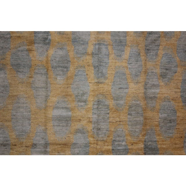 Beautiful handmade Ikat rug, by Aara Rugs. It's a modern design and gorgeous colors, dyed with all natural dyes made from...