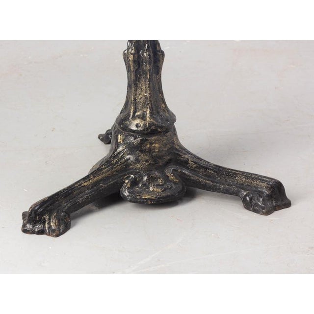 Early 20th Century French Wrought Iron Bistro Guinguette Table with Faience Top, 1900s For Sale - Image 5 of 11