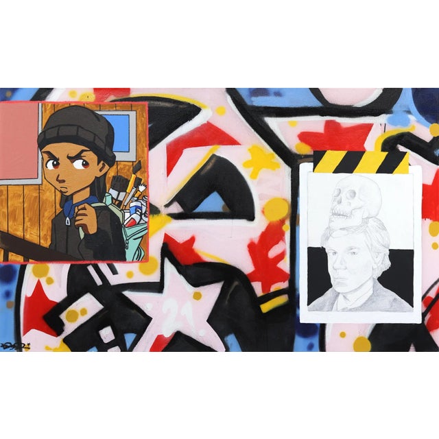 "Honestly I Just Wanna Paint IDC About Legacy" Contemporary Pop Art Mixed-Media Painting by Danny Brown For Sale