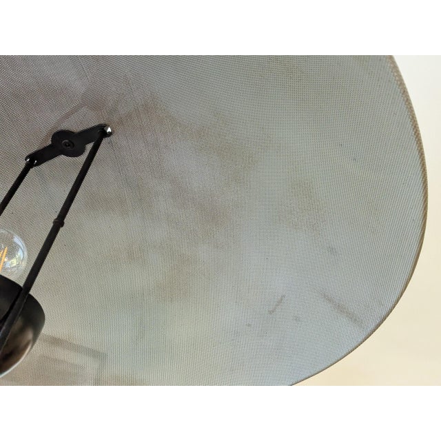 Large Black Painted and Perforated Metal Pendant Lamp by Orni Halloween for Artemide, 1970s For Sale - Image 17 of 18