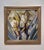 This artwork showcases a close-up view of delicate, creamy white flowers interspersed with vibrant green foliage. The...