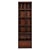 Bookcase stacks eight open shelf sections above a single long drawer, with four pigeonholes divided across the top bay and...