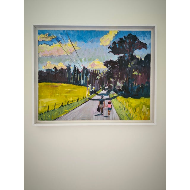 Linda Clerget, Sun on the Countryside, Oil, Framed For Sale - Image 11 of 12