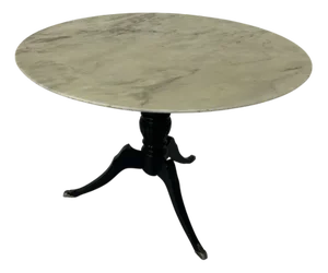 Mid-Century Italian Circular Table with Pink Marble Top, 1950s