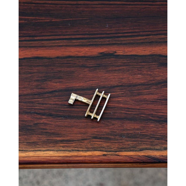 Wood 1960s Mid Century Danish Modern Desk Brazilian Rosewood Office Wood 6 Drawer Bookshelf For Sale - Image 7 of 12