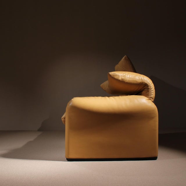 Leather Sofa Maralunga by Vico Magistretti for Cassina, Italy, 1973 For Sale - Image 6 of 18